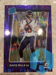 2021 Donruss Optic Davis Mills #222 PURPLE SHOCK RATED ROOKIE Texans